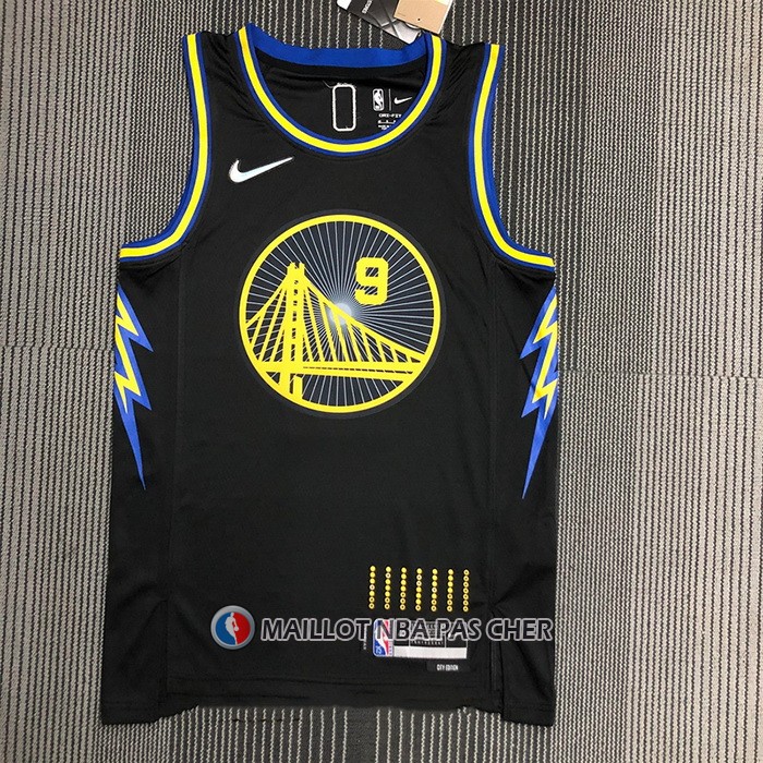 Maillot Golden State Warriors Andre Iguodala NO 9 Ville 2021-22 Noir